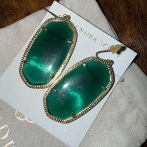 Kendra Scott Green Gold Danielle Earrings